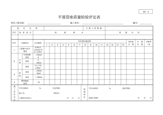 市政工程质量检验评定表