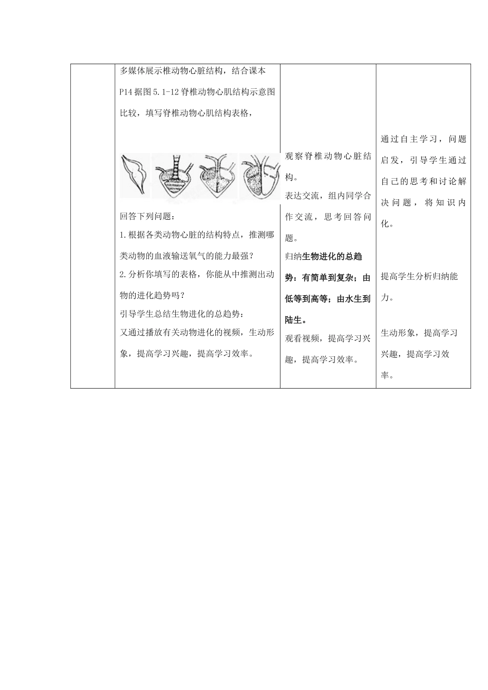 八年级生物下册 第五单元 第一章 第三节 生物进化的历程教学设计 （新版）济南版-（新版）济南版初中八年级下册生物教案_第3页