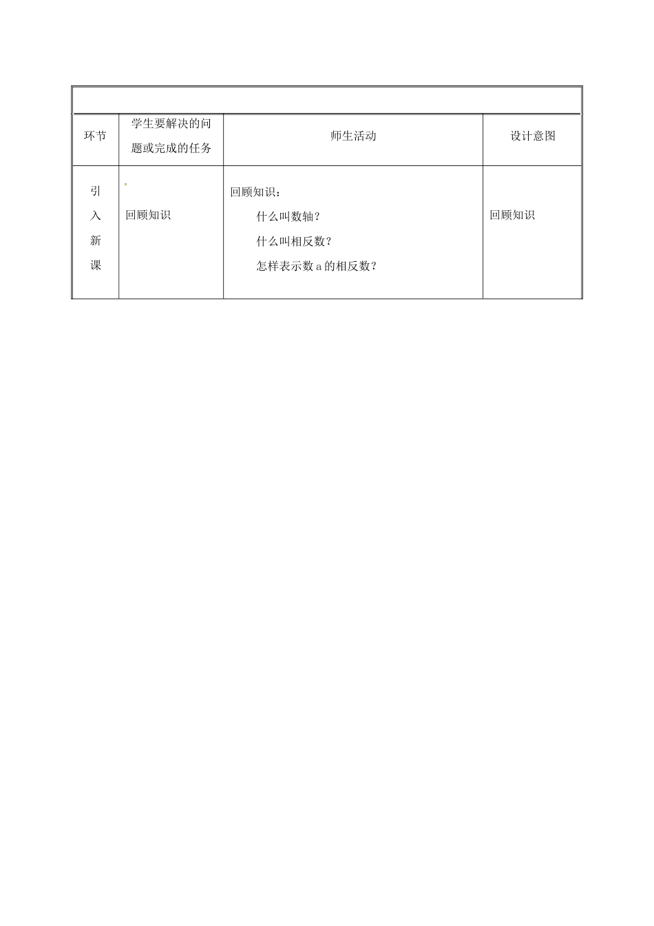 湖南省益阳市资阳区迎丰桥镇七年级数学上册 第一章 有理数 1.2 有理数 1.2.4 绝对值（第1课时）教案 （新版）新人教版-（新版）新人教版初中七年级上册数学教案_第2页