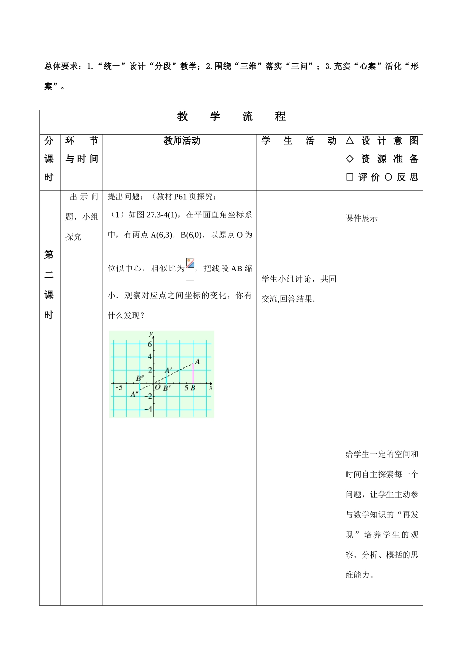 九年级数学27.3位似教学设计教案人教版_第2页