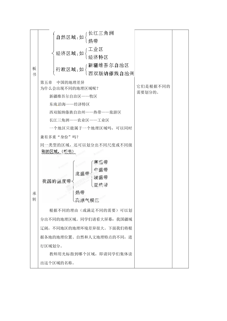 江苏省丹阳市第三中学八年级地理下册 5-1 四大地理区域的划分教师教案 新人教版_第2页
