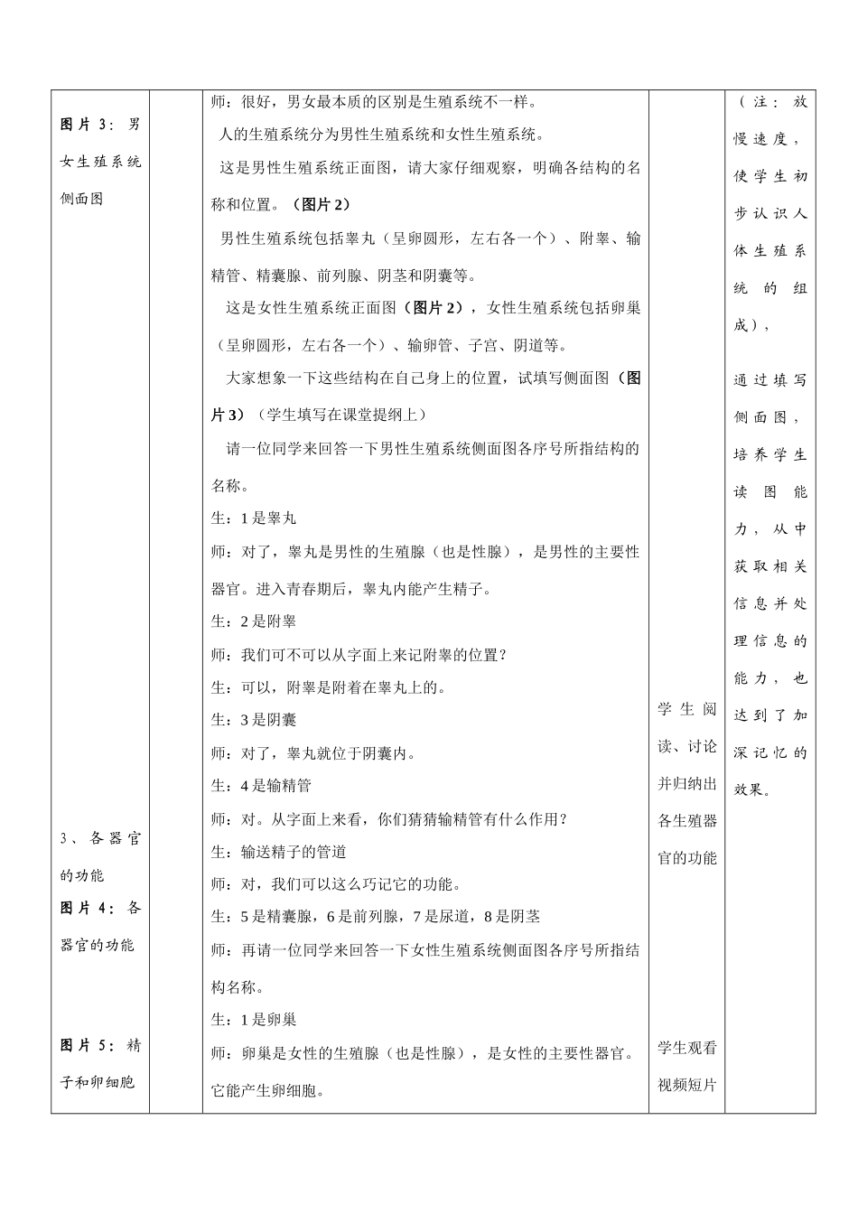 八年级生物《人的生殖和发育》教学设计北师大_第3页