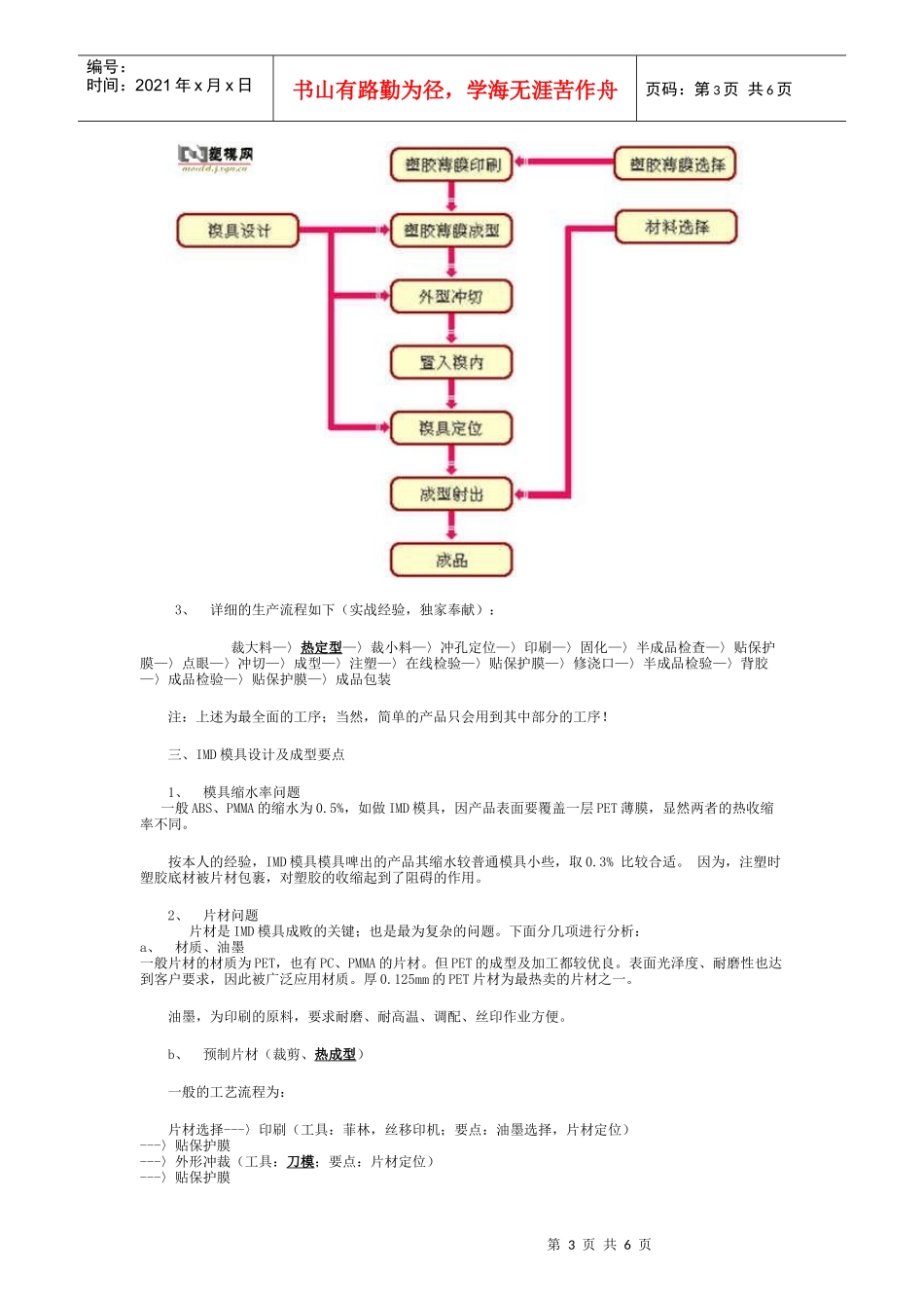 IMD 模具设计及产品成型要点_第3页