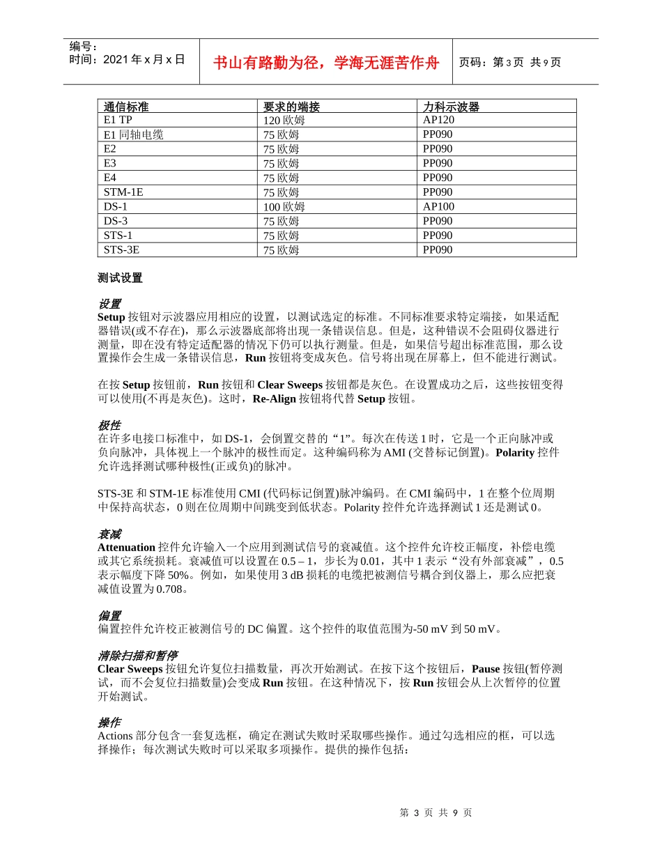 力科电接口通信脉冲模板测试软件选项_第3页