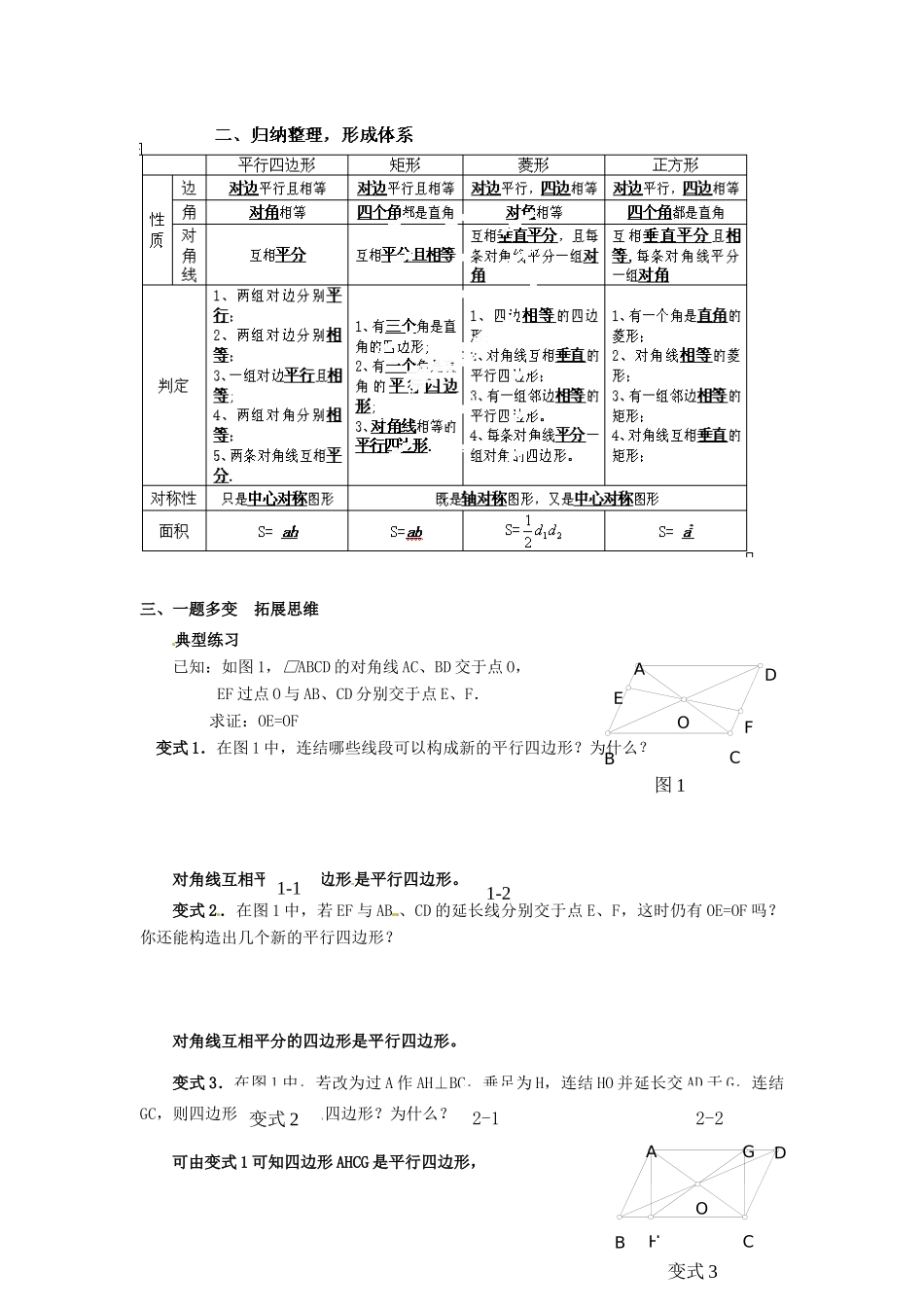 河南省济源市大峪镇第三中学八年级数学下册《第十九章 平行四边形》复习教案 新人教版_第2页