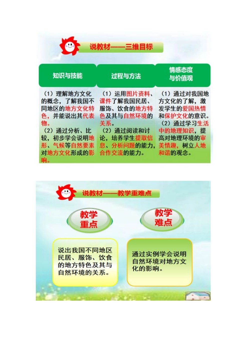 八年级地理上册 第五章 第一节 自然环境对地方文化的影响说课稿 中图版-中图版初中八年级上册地理教案_第2页