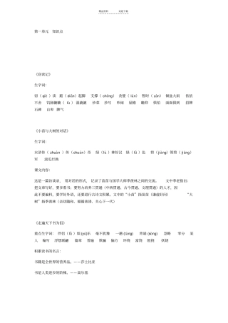 五年级语文上册易错词语、拼音、重点字词整合