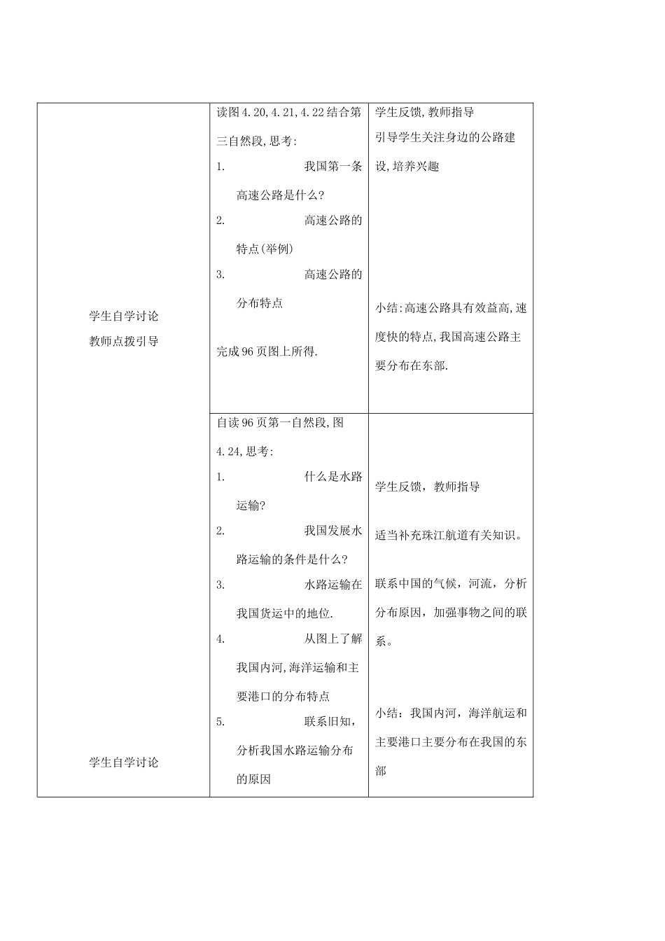 八年级地理上册 4.3日趋完善的立体交通网（第二课时）教案 晋教版_第2页