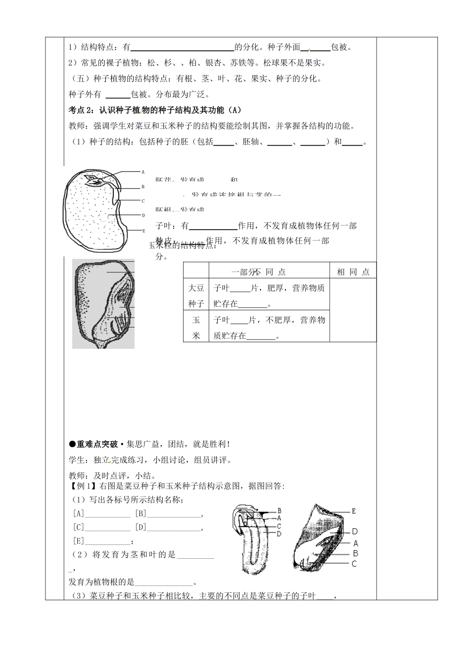 湖南省茶陵县世纪星实验学校八年级生物复习《第5讲  植物的分类》教案 人教新课标版_第2页