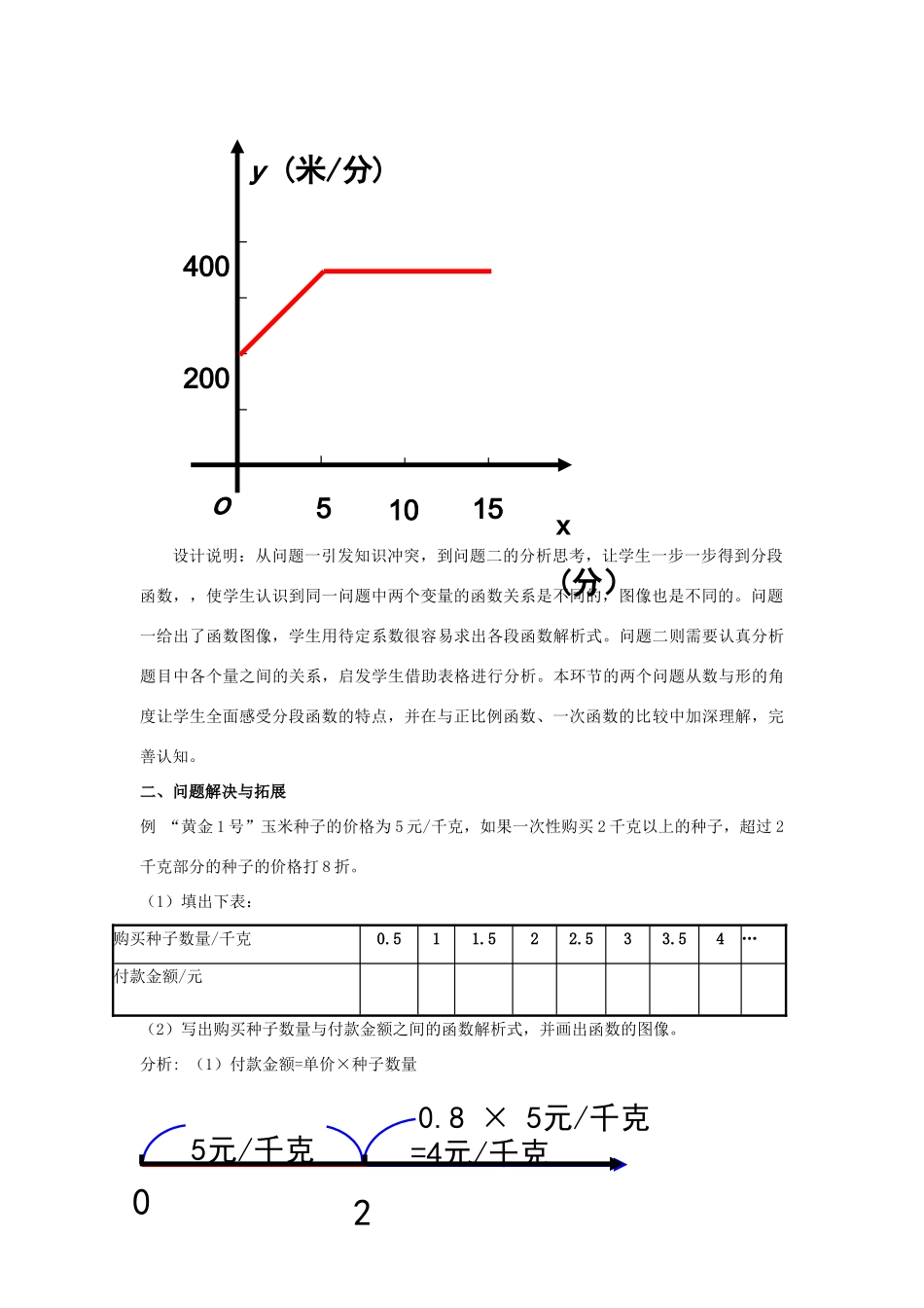 河南省濮阳市南乐县张果屯乡中学八年级数学上册《14.2.2一次函数（四）》教案 新人教版_第3页