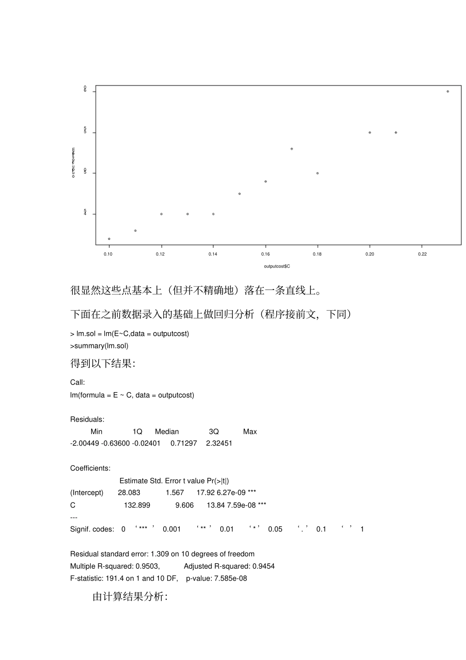 (完整word版)R软件一元线性回归分析_第2页