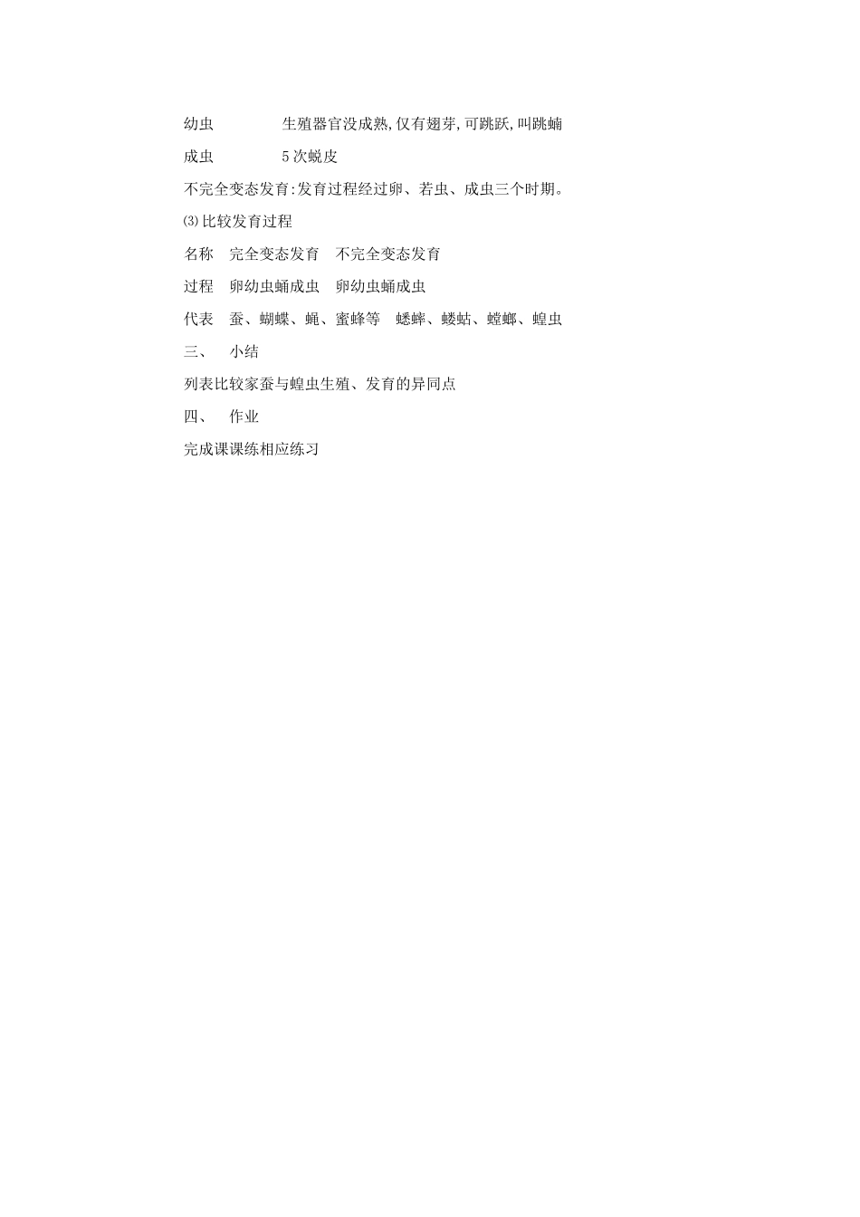 八年级生物《昆虫的生殖和发育》教案1_第2页