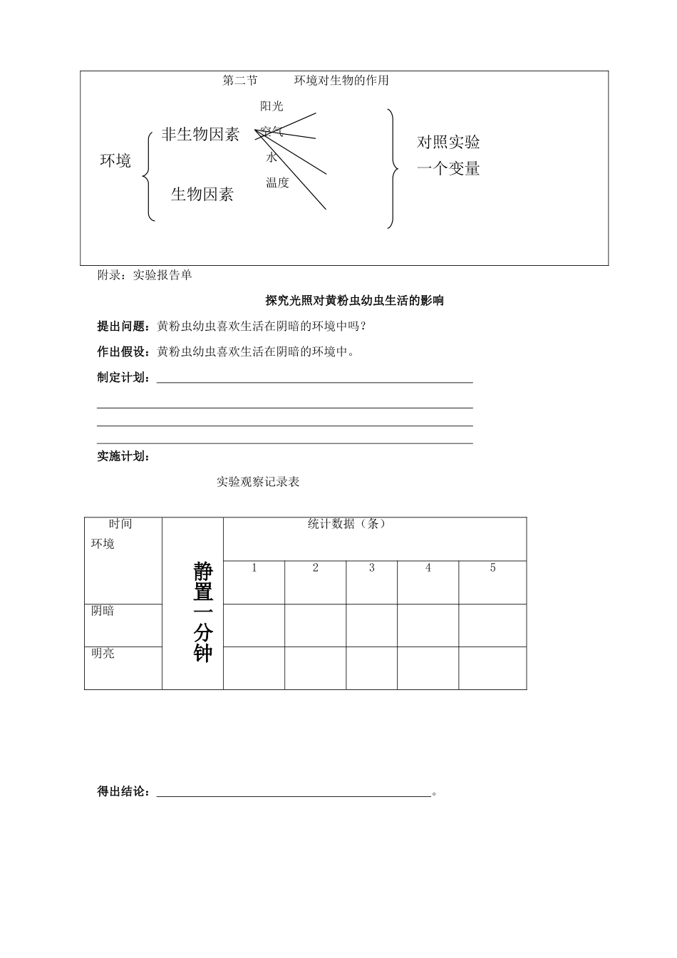 八年级生物下册 第六单元 第一章 第一节 环境对生物的作用教案 （新版）济南版-（新版）济南版初中八年级下册生物教案_第3页