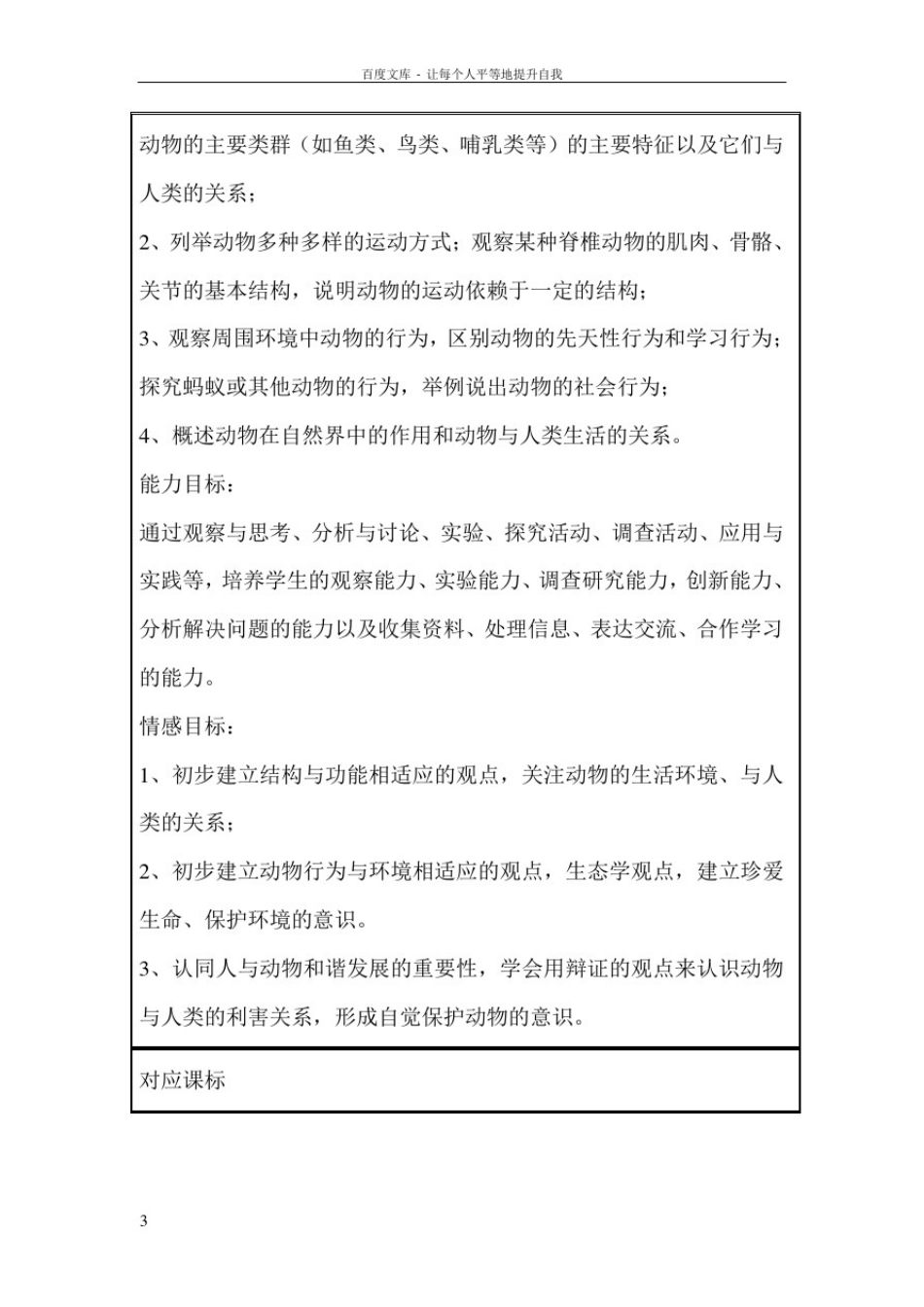 初中生物生物圈中的动物单元教学设计以及思维导图_第3页