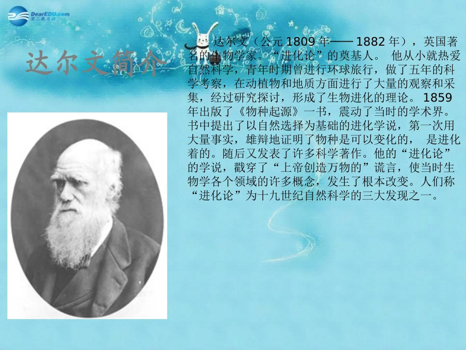 江苏省太仓市第二中学八年级生物下册 22.3 生物进化的原因课件5 苏科版_第3页