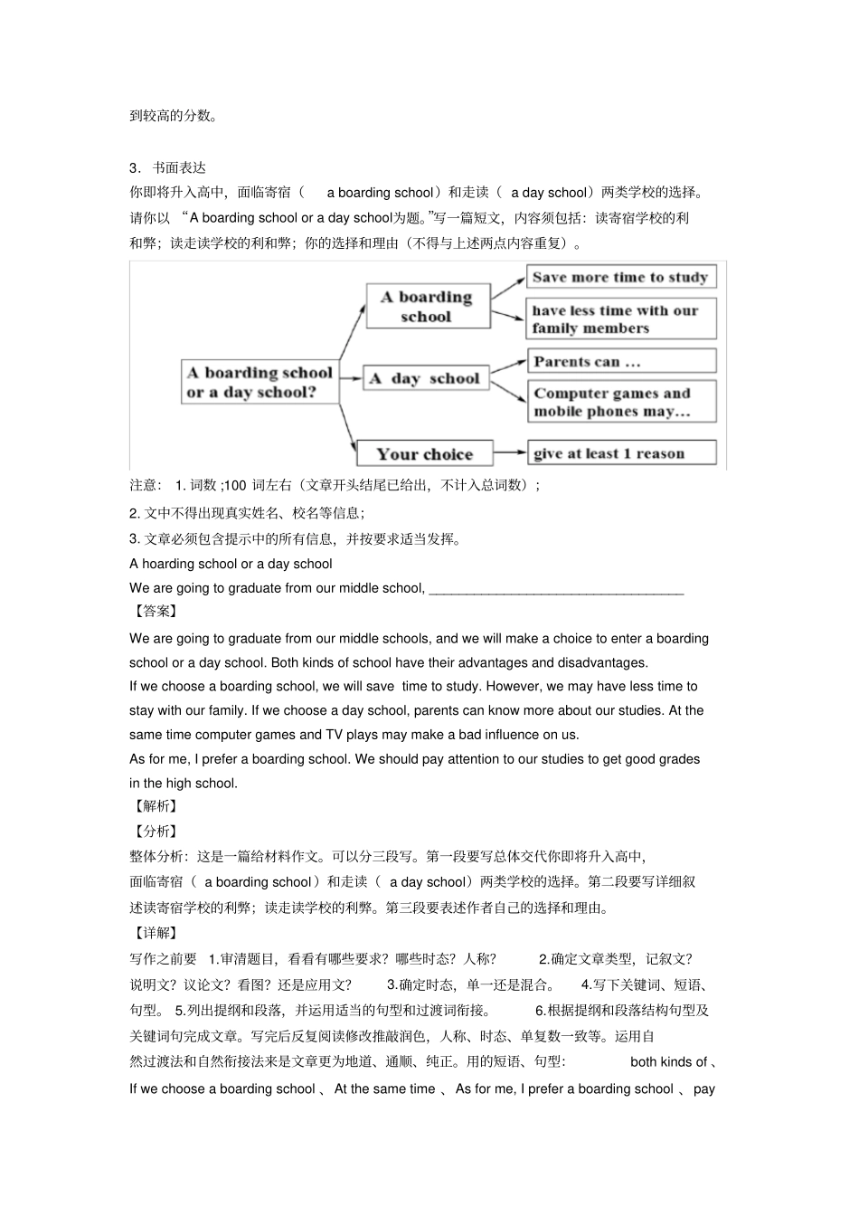 (英语)初三英语书面表达专题训练答案_第3页