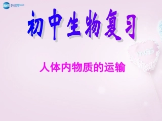 湖南省长沙市长郡芙蓉中学七年级生物下册《4.4 人体内物质的运输》复习课件 新人教版