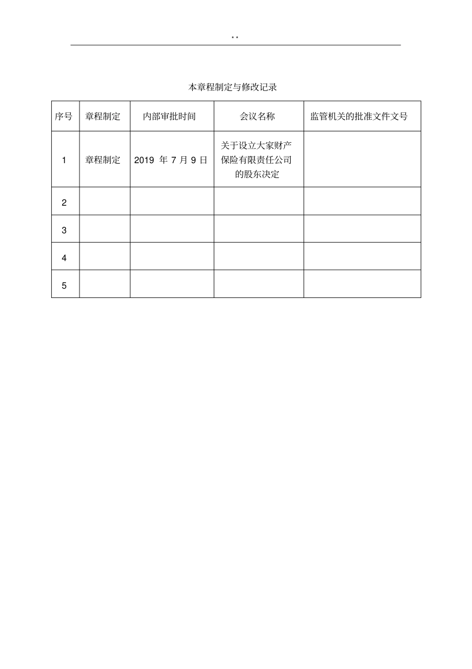 大家财险-大家财产保险有限责任企业单位章程_第2页