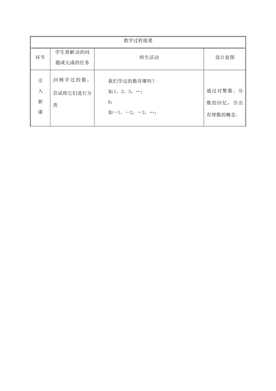湖南省益阳市资阳区迎丰桥镇七年级数学上册 第一章 有理数 1.2 有理数 1.2.1 有理数教案 （新版）新人教版-（新版）新人教版初中七年级上册数学教案_第2页