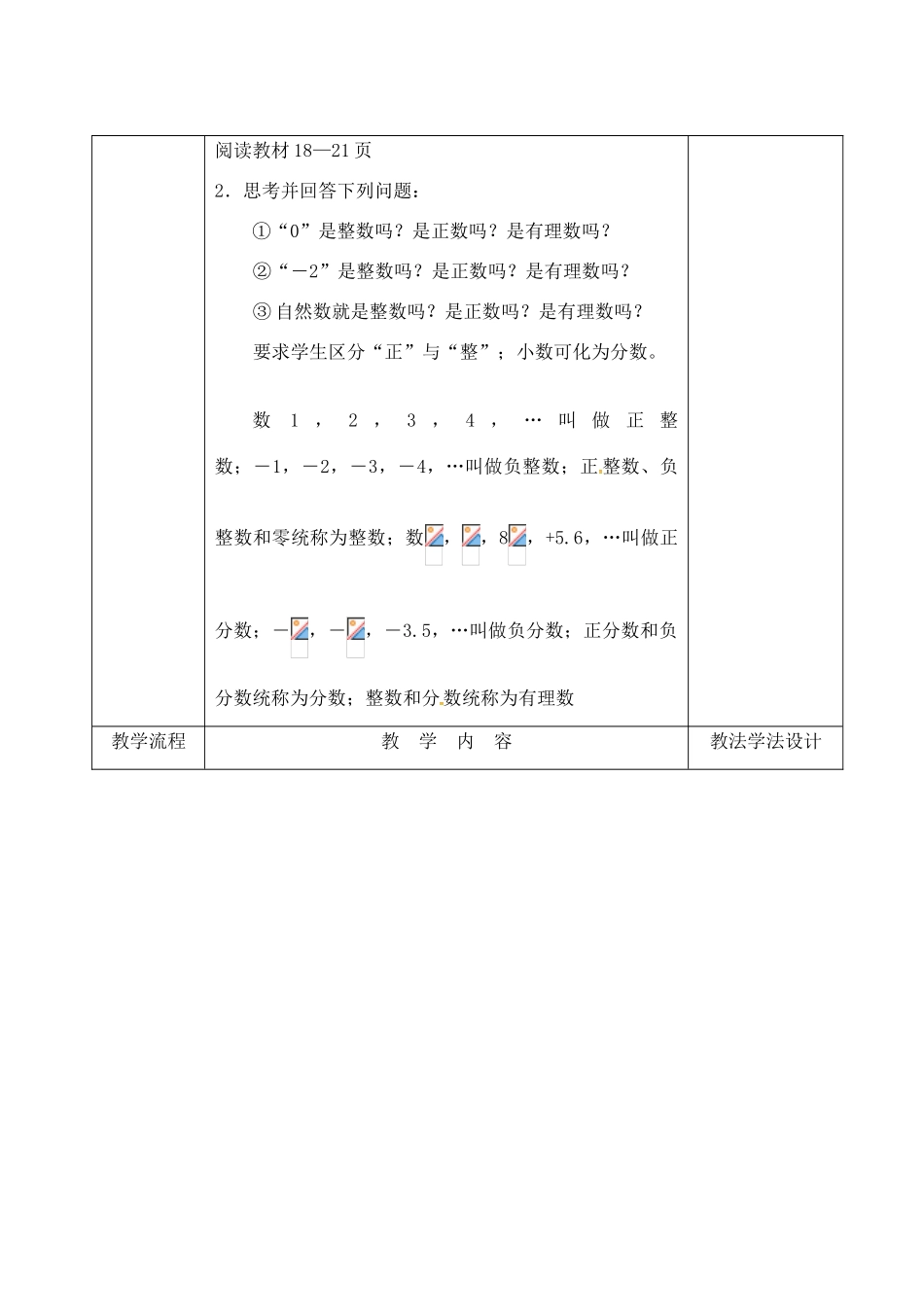 吉林省长春市双阳区七年级数学上册 2.1 有理数 正数和负数（2）教案 （新版）华东师大版-（新版）华东师大版初中七年级上册数学教案_第2页