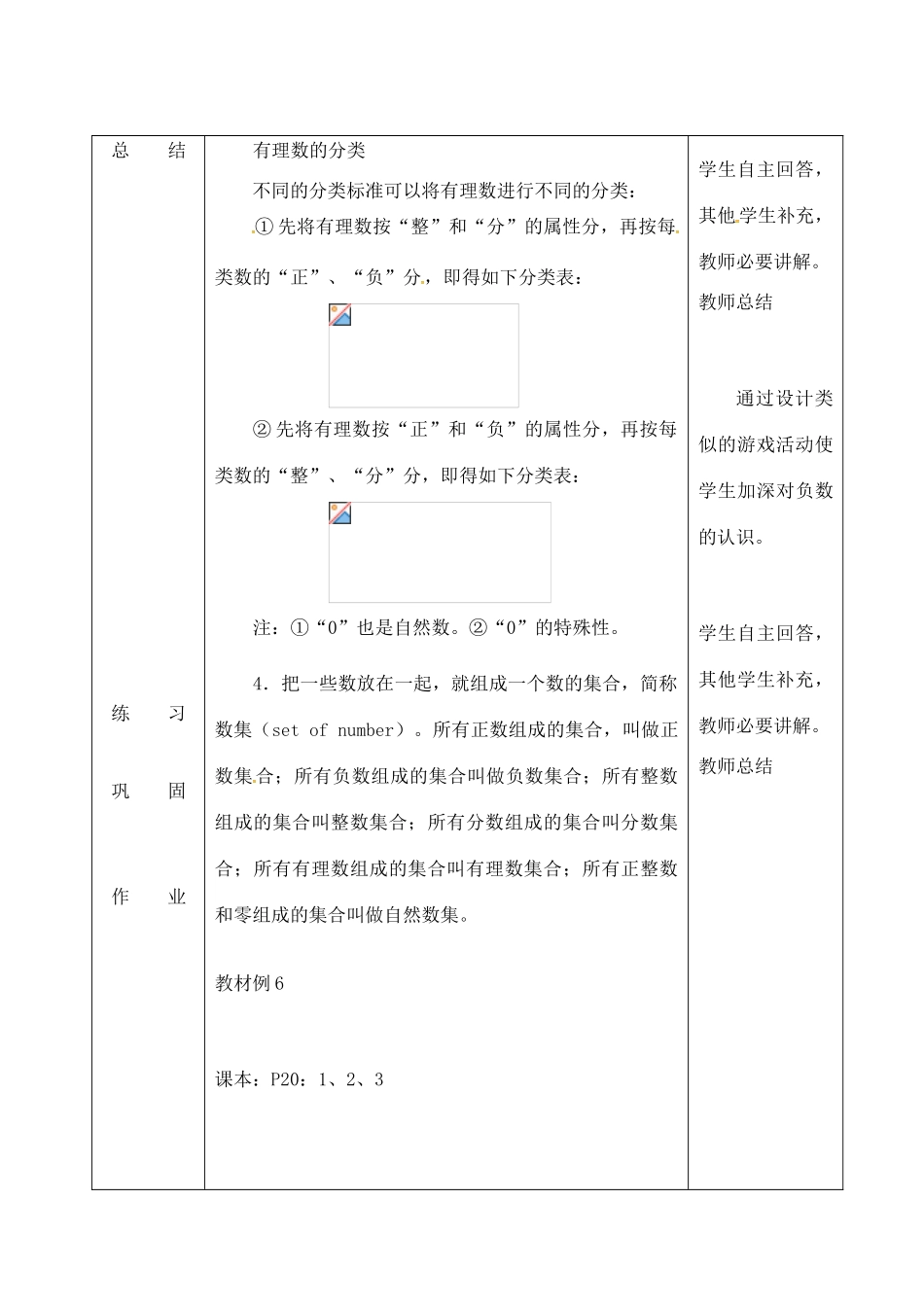 吉林省长春市双阳区七年级数学上册 2.1 有理数 正数和负数（2）教案 （新版）华东师大版-（新版）华东师大版初中七年级上册数学教案_第3页