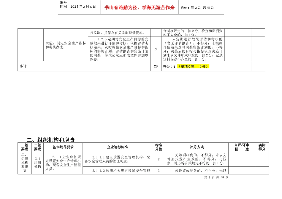 冶金、工贸通用标准评分表_第2页