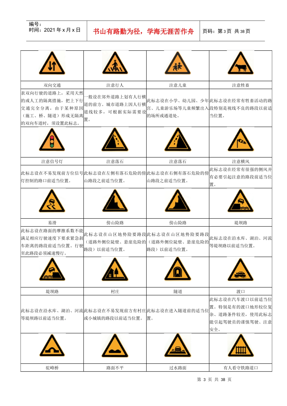 《道路交通标志和标线》——个人整理版(新)_第3页
