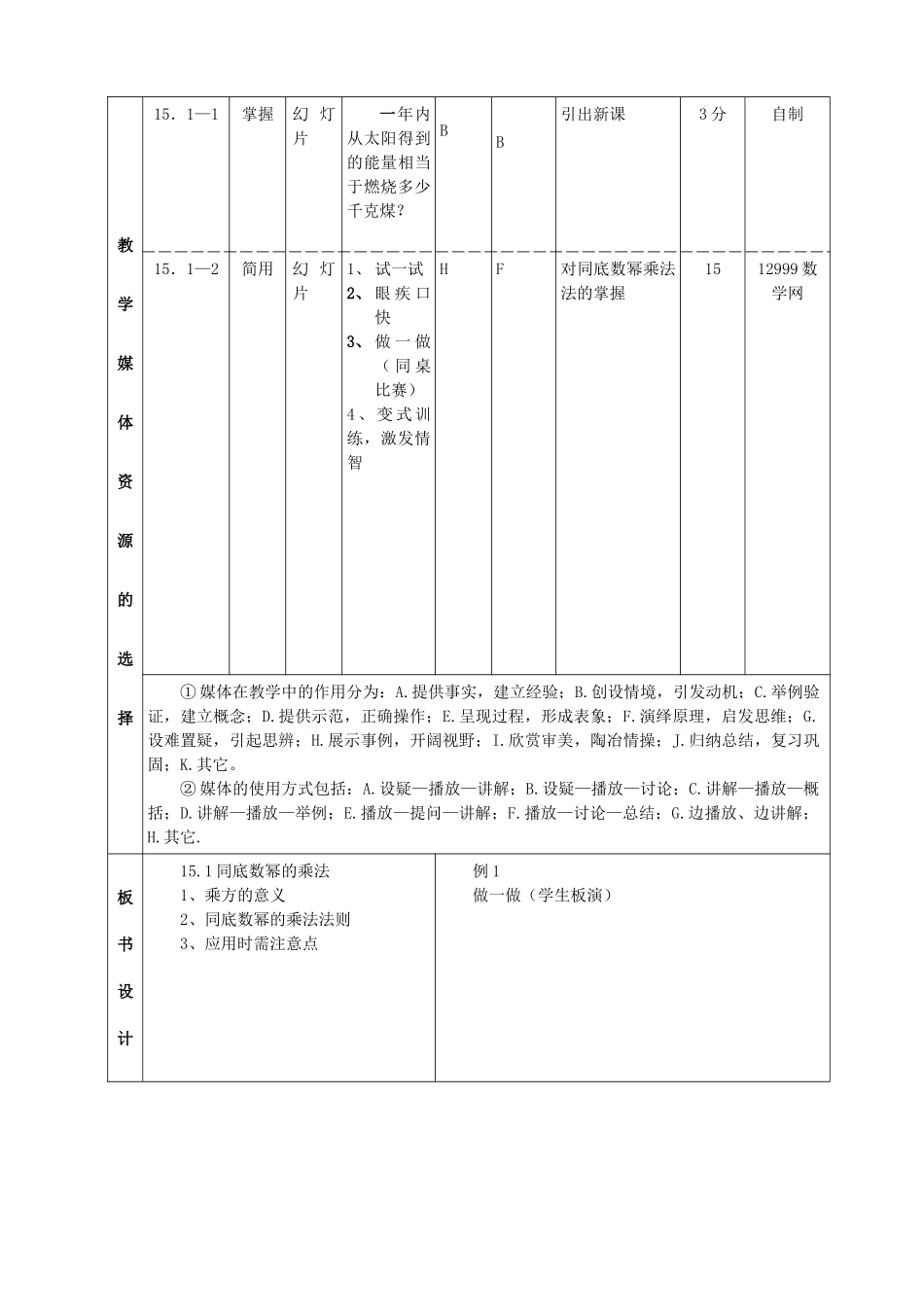 安徽省安庆市桐城吕亭初级中学九年级数学上册 同底数幂的乘法教案 新人教版_第2页