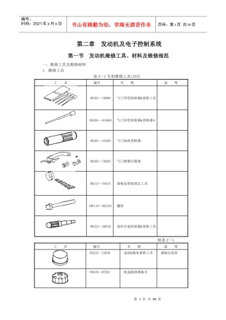 丰田陆地巡洋舰第2章发动机及电子控制系统