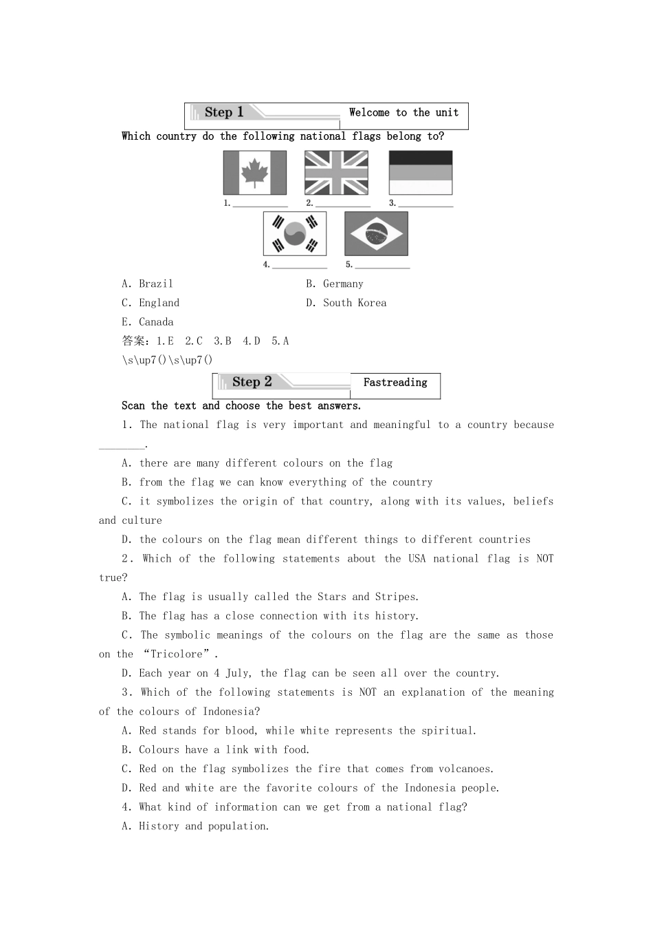 高中英语 Unit 3 The meaning of colour Section Ⅰ Welcome to the unit  Reading—Pre-reading教案（含解析）牛津译林版选修9-牛津版高二选修9英语教案_第3页