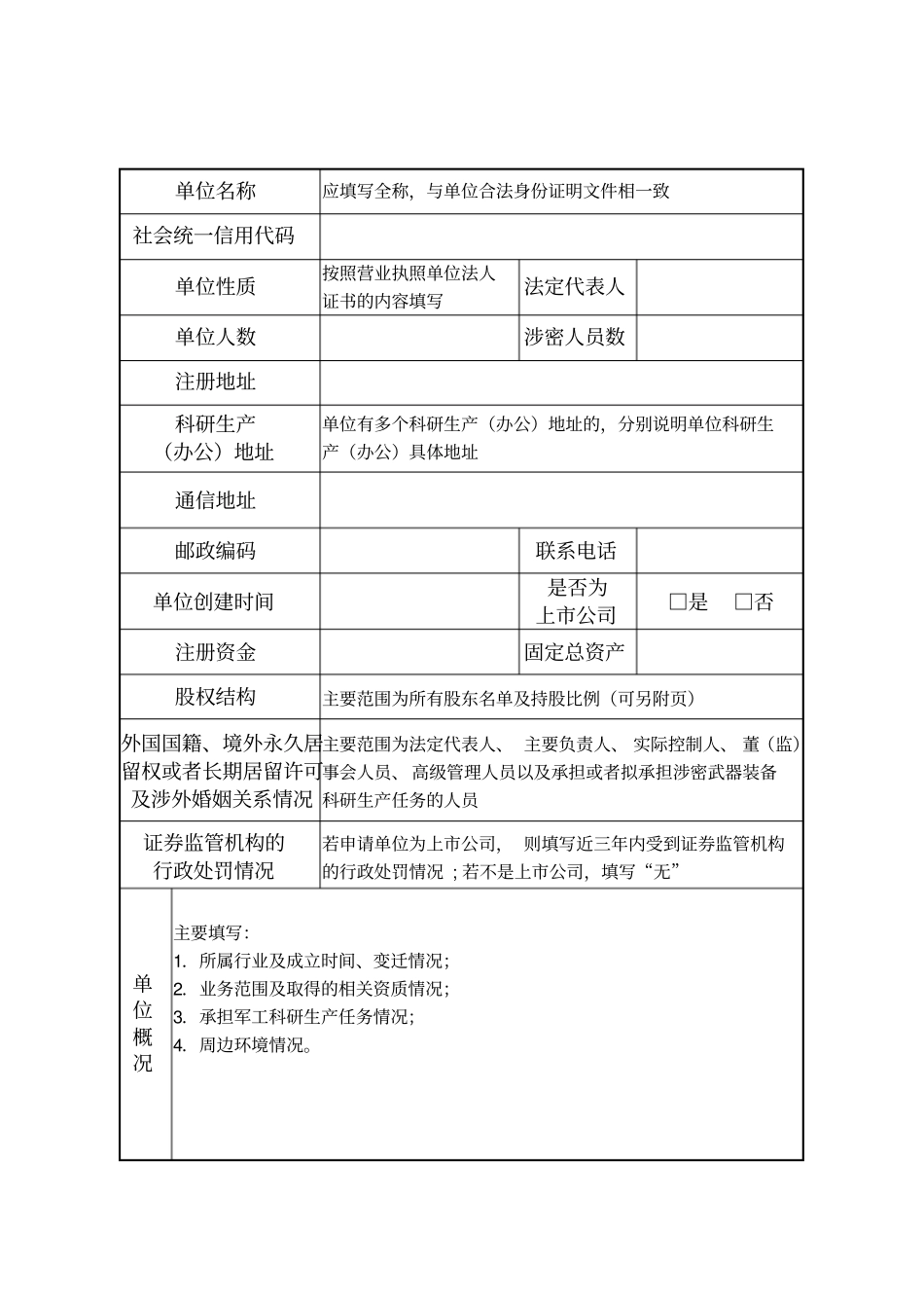 保密资格申请书_第3页