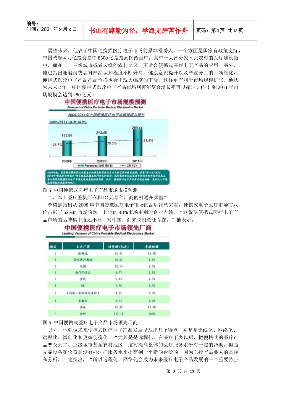 中国便携式医疗电子市场前景探讨_第3页