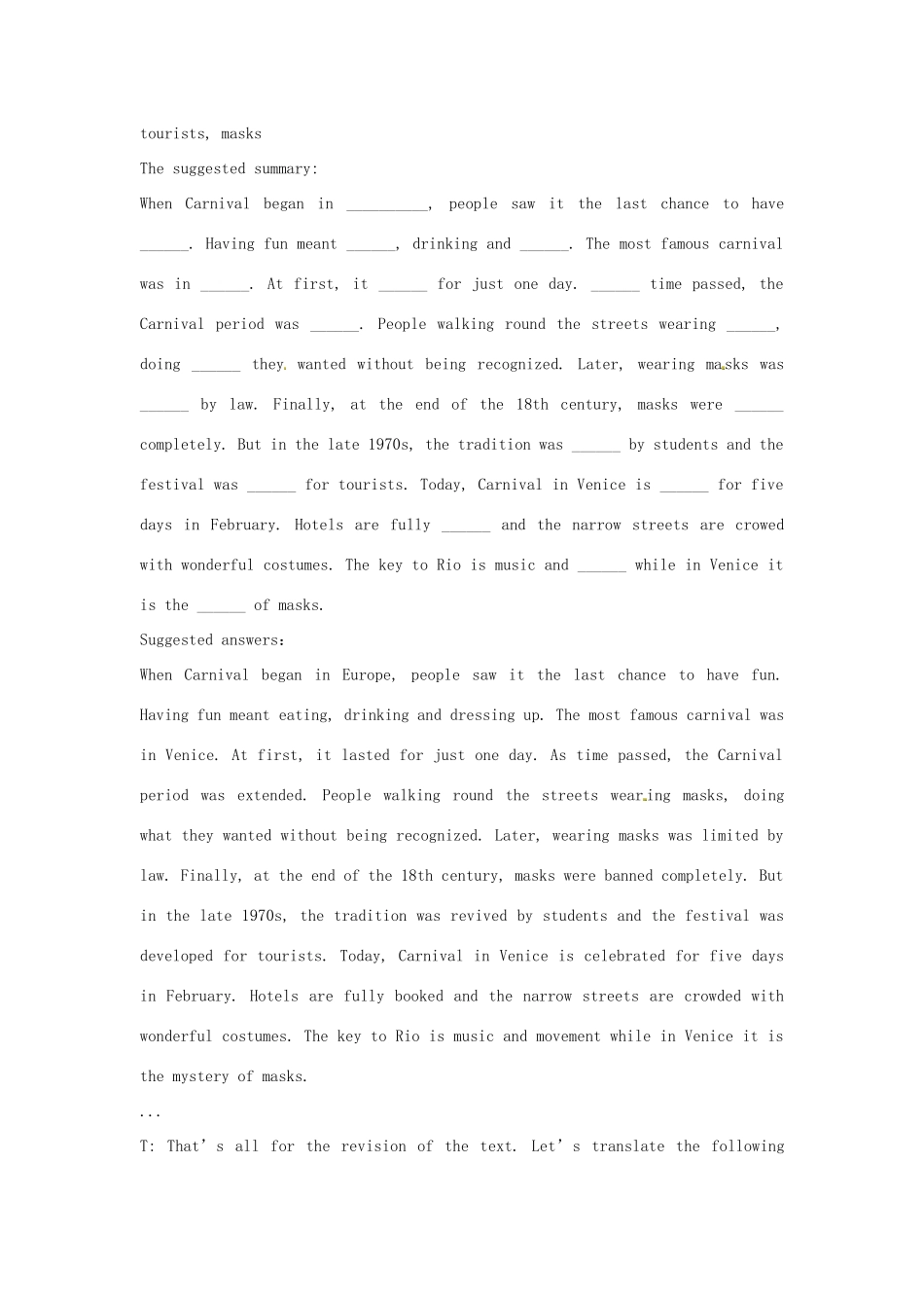 高中英语 Module4 TheThird Period Grammar教案 外研版必修5-外研版高二必修5英语教案_第2页