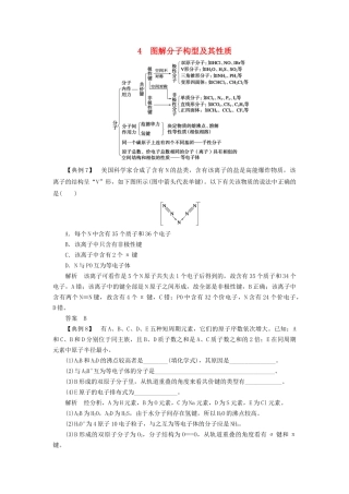 高中化学 第2章 本章重难点专题突破四 图解分子构型及其性质教案 鲁科版选修3-鲁科版高中选修3化学教案