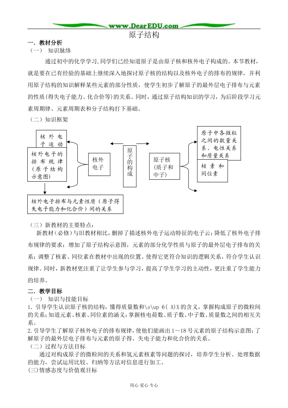 高中化学原子结构教案3鲁科版 必修2_第1页