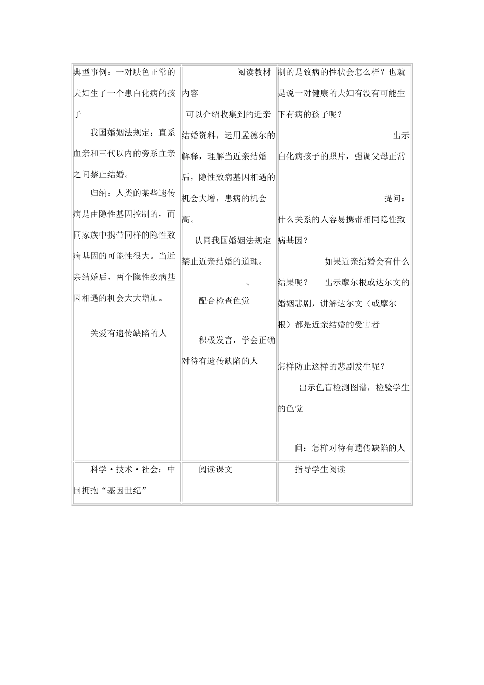 八年级生物下册 7.2.3 基因的显性和隐性教案2 （新版）新人教版_第3页