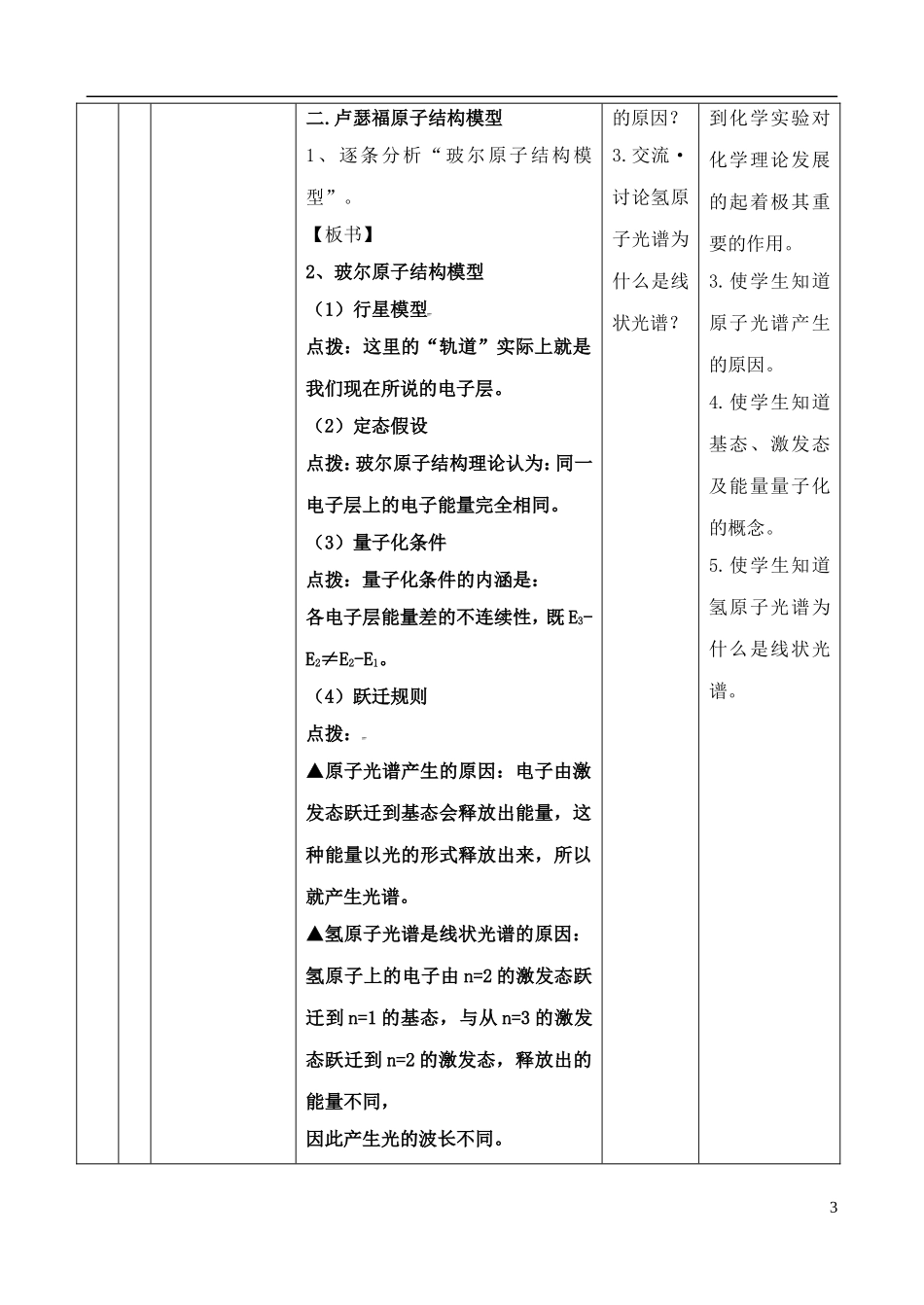 高中化学 1.1.1原子结构模型教案 鲁教版选修3_第3页