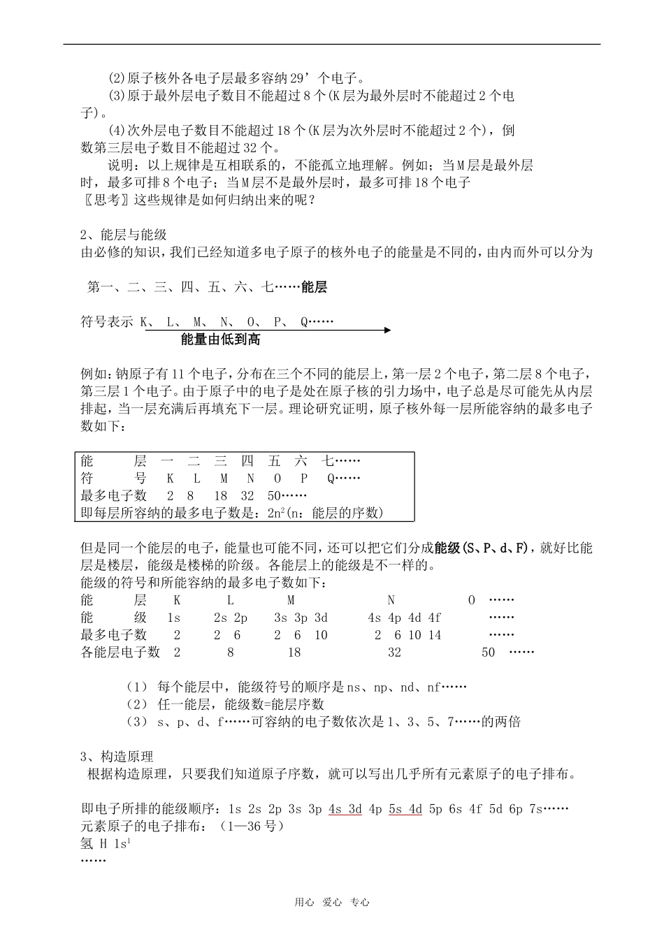 高中化学第一章第一节  原子结构2教案人教版选修3_第2页