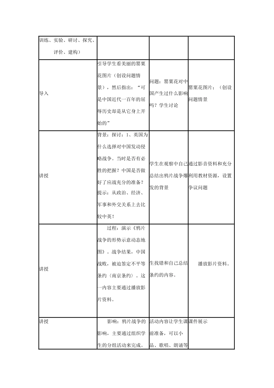 高中历史 第12课 鸦片战争教案10 岳麓版必修1-岳麓版高一必修1历史教案_第3页