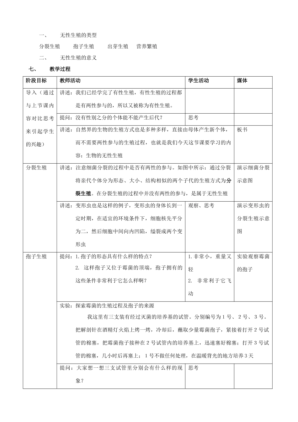 八年级生物上册 10.2.1无性生殖的类型教案 北京课改版_第2页