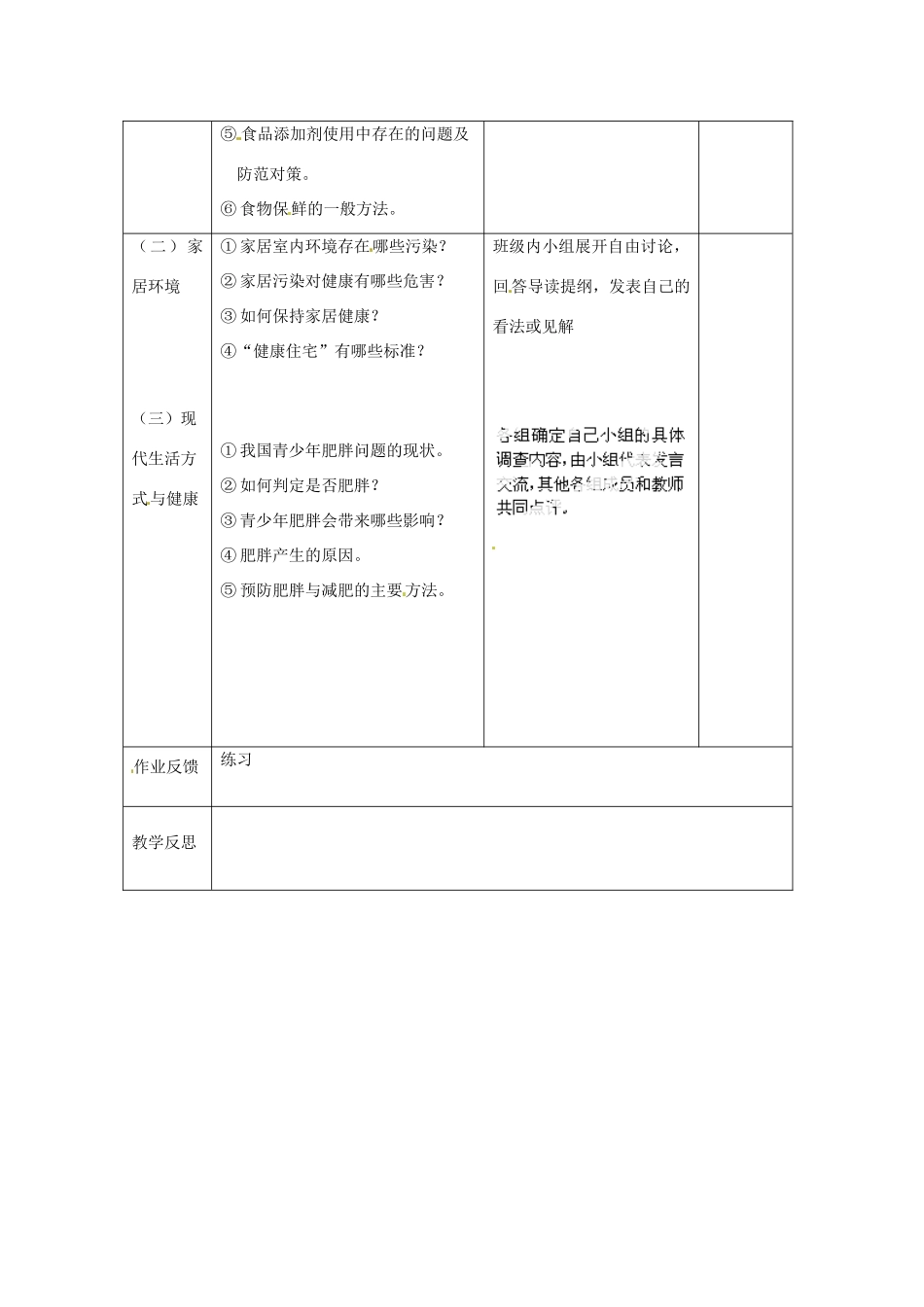 八年级生物下册 第8单元 健康地生活 第25章 第1节《选择健康的生活方式》教学设计 （新版）苏科版-（新版）苏科版初中八年级下册生物教案_第2页