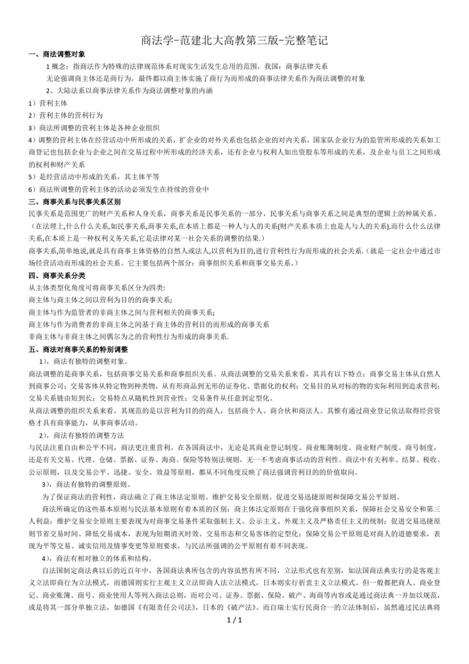 商法学-范建北大高教第三版-完整笔记_第2页