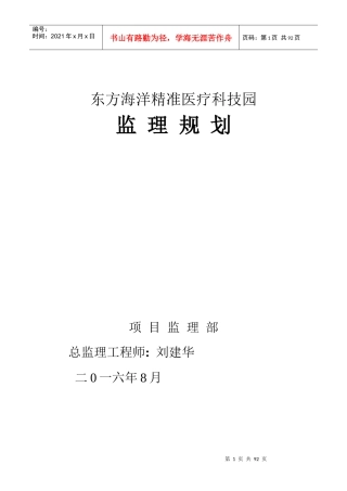 东方海洋工程监理规划