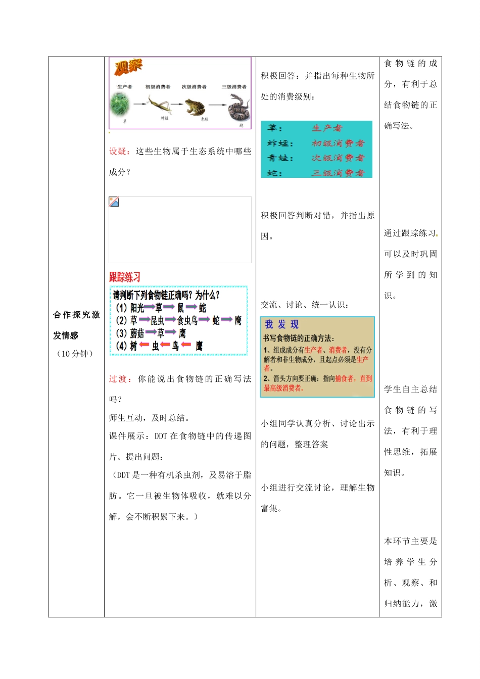 八年级生物下册 第6单元 第2章 第2节 食物链和食物网教案2 济南版_第3页