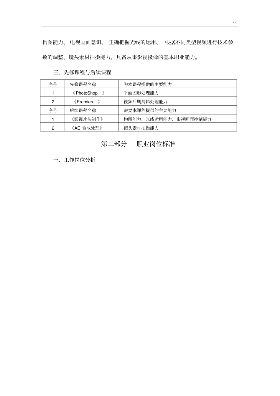 摄影摄像课程标准规定_第2页