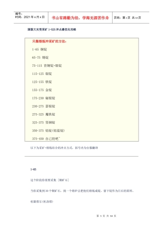 ctm采矿路线