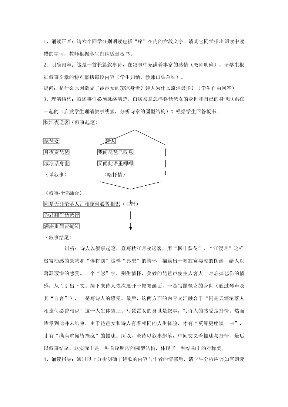 高中语文 琵琶行教案5 苏教版必修4-苏教版高一必修4语文教案_第2页