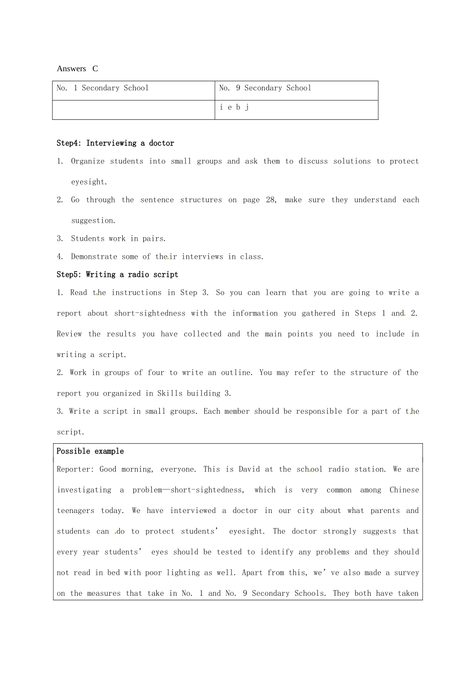 高中英语 Unit 2 Fit for life task教案 牛津译林版选修7-牛津版高二选修7英语教案_第2页