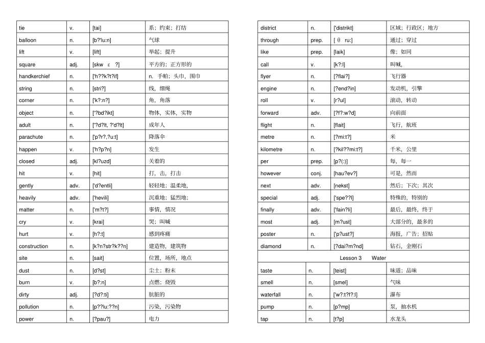 上海牛津英语B英语单词打印版带音标_第2页