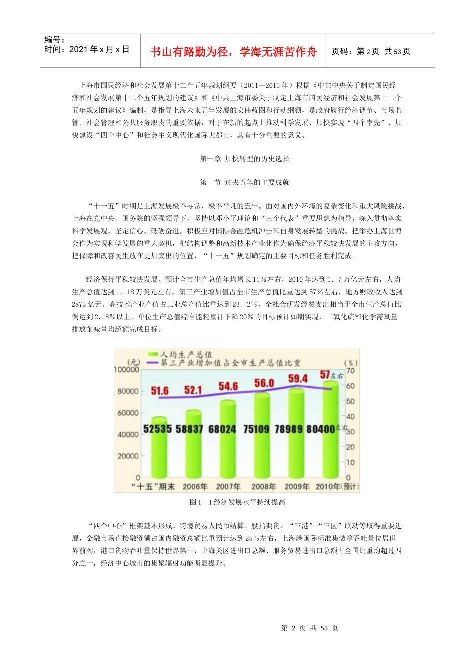 上海市国民经济和社会发展第十二个五年规划纲要_第2页